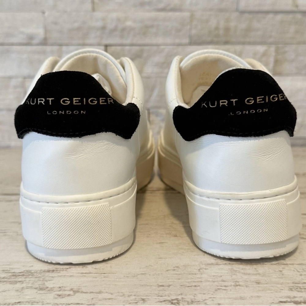 KURT GEIGER Women's Leather Laney Platform White Sneaker Size EU 36 US 5.5-6 New - Picture 8 of 14